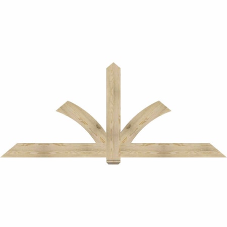 Ekena Millwork Redmond Rough Sawn Timber Gable Bracket, Douglas Fir, 96"W x 40"H x 2"D x 6"F, 10/12 Pitch GBW096X40X0206RED00RDF